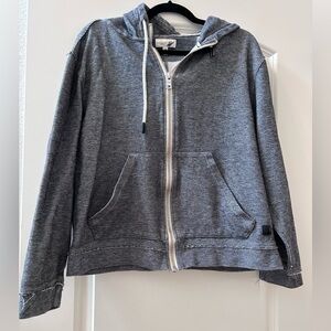 Fundamental Coast Raw Seam Full Zip 100% cotton hoodie. Thick and soft. Heather